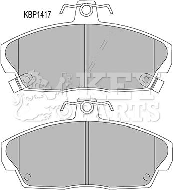 Key Parts KBP1417 - Brake Pad Set, disc brake www.autospares.lv