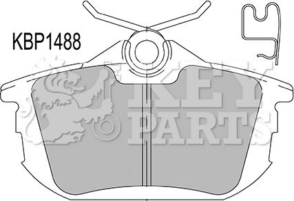 Key Parts KBP1488 - Bremžu uzliku kompl., Disku bremzes www.autospares.lv