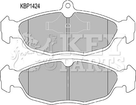 Key Parts KBP1424 - Brake Pad Set, disc brake www.autospares.lv