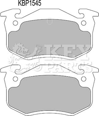 Key Parts KBP1545 - Тормозные колодки, дисковые, комплект www.autospares.lv