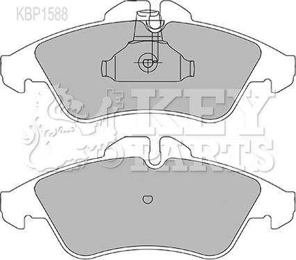 Key Parts KBP1588 - Тормозные колодки, дисковые, комплект www.autospares.lv