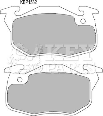 Key Parts KBP1532 - Bremžu uzliku kompl., Disku bremzes autospares.lv