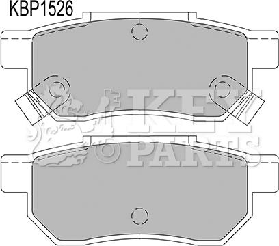 Key Parts KBP1526 - Тормозные колодки, дисковые, комплект www.autospares.lv