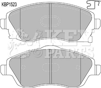 Key Parts KBP1523 - Brake Pad Set, disc brake www.autospares.lv