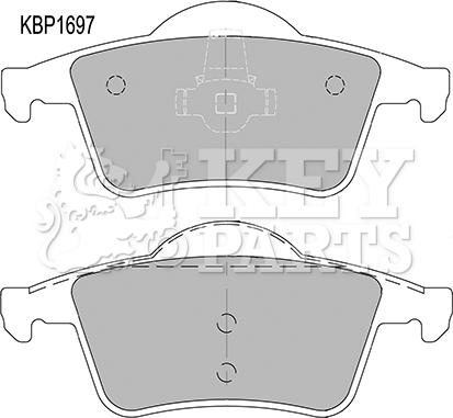 Key Parts KBP1697 - Brake Pad Set, disc brake www.autospares.lv