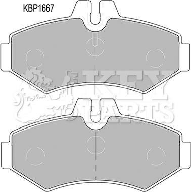 Key Parts KBP1667 - Brake Pad Set, disc brake www.autospares.lv