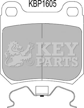 Key Parts KBP1605 - Тормозные колодки, дисковые, комплект www.autospares.lv