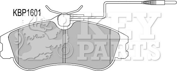 Key Parts KBP1601 - Bremžu uzliku kompl., Disku bremzes www.autospares.lv