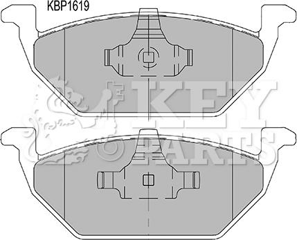 Key Parts KBP1619 - Bremžu uzliku kompl., Disku bremzes www.autospares.lv