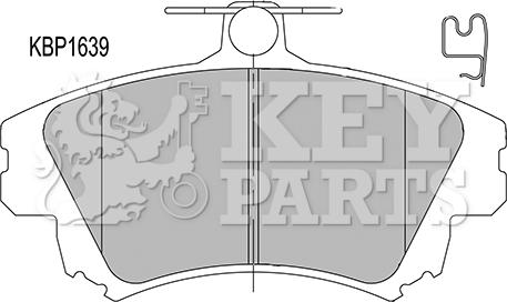 Key Parts KBP1639 - Bremžu uzliku kompl., Disku bremzes autospares.lv