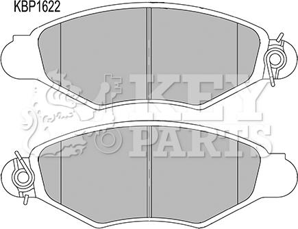 Key Parts KBP1622 - Bremžu uzliku kompl., Disku bremzes autospares.lv