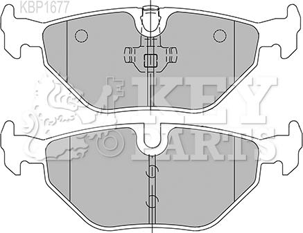 Key Parts KBP1677 - Тормозные колодки, дисковые, комплект www.autospares.lv