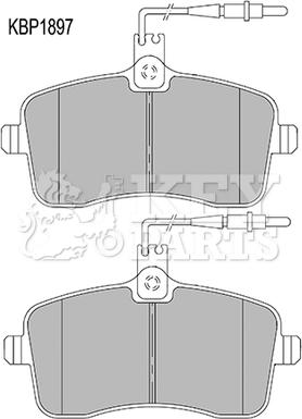 Key Parts KBP1897 - Bremžu uzliku kompl., Disku bremzes autospares.lv