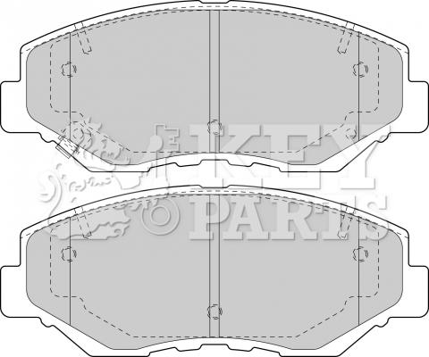 Key Parts KBP1860 - Bremžu uzliku kompl., Disku bremzes autospares.lv