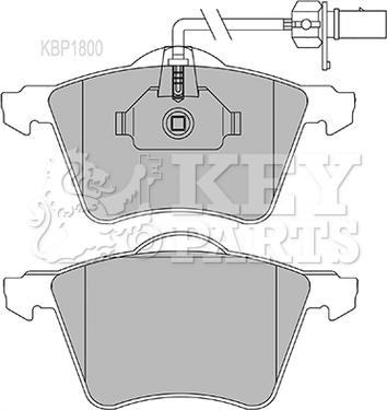 Key Parts KBP1800 - Bremžu uzliku kompl., Disku bremzes autospares.lv