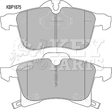 Key Parts KBP1875 - Тормозные колодки, дисковые, комплект www.autospares.lv