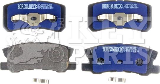 Key Parts KBP1758 - Bremžu uzliku kompl., Disku bremzes www.autospares.lv