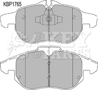 Key Parts KBP1765 - Bremžu uzliku kompl., Disku bremzes autospares.lv