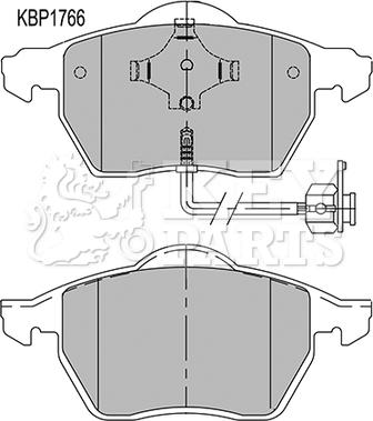 Key Parts KBP1766 - Brake Pad Set, disc brake www.autospares.lv