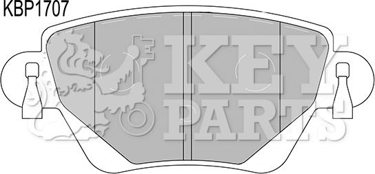 Key Parts KBP1707 - Brake Pad Set, disc brake www.autospares.lv