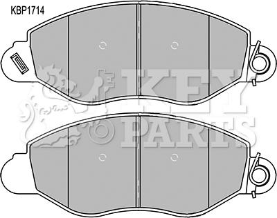 Key Parts KBP1714 - Bremžu uzliku kompl., Disku bremzes autospares.lv