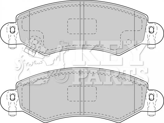 Key Parts KBP1713 - Тормозные колодки, дисковые, комплект www.autospares.lv