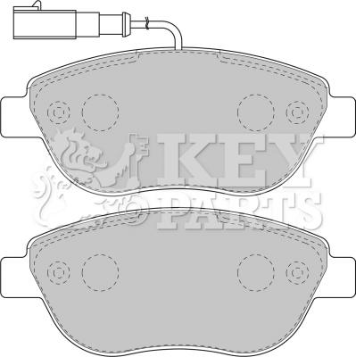 Key Parts KBP1717 - Тормозные колодки, дисковые, комплект www.autospares.lv