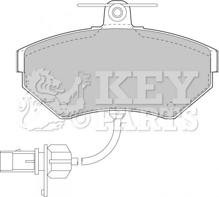 Key Parts KBP1733 - Bremžu uzliku kompl., Disku bremzes autospares.lv