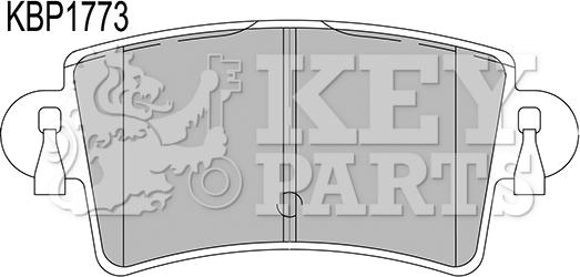 Key Parts KBP1773 - Bremžu uzliku kompl., Disku bremzes www.autospares.lv