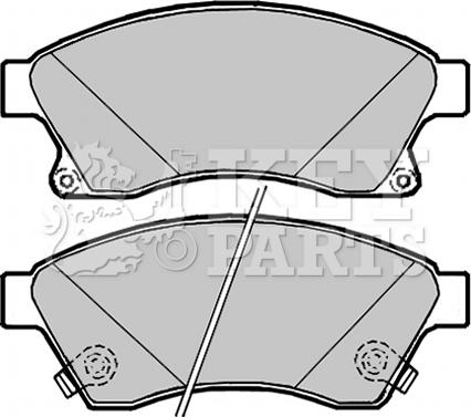 Key Parts KBP2090 - Bremžu uzliku kompl., Disku bremzes autospares.lv