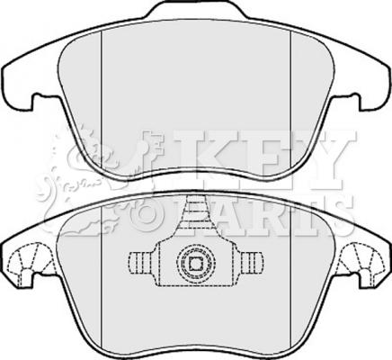 Key Parts KBP2046 - Тормозные колодки, дисковые, комплект www.autospares.lv