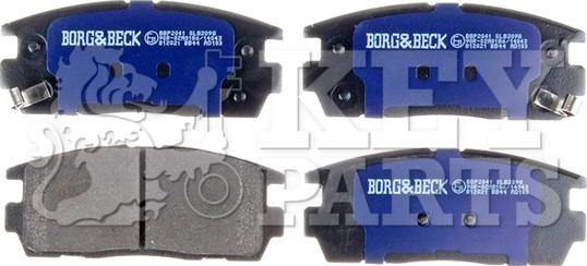 Key Parts KBP2041 - Bremžu uzliku kompl., Disku bremzes autospares.lv