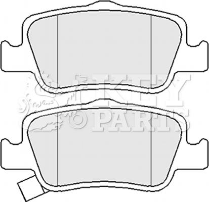 Key Parts KBP2056 - Тормозные колодки, дисковые, комплект www.autospares.lv