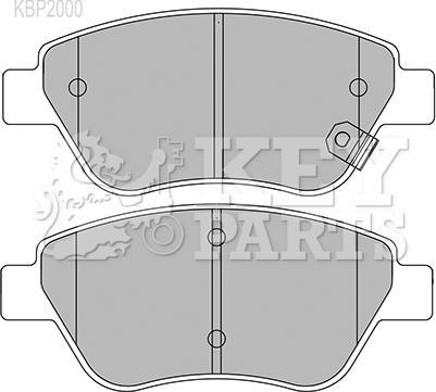 Key Parts KBP2000 - Brake Pad Set, disc brake www.autospares.lv