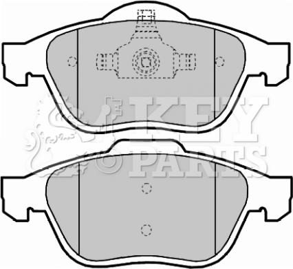 Key Parts KBP2016 - Тормозные колодки, дисковые, комплект www.autospares.lv