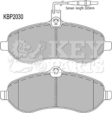 Key Parts KBP2030 - Bremžu uzliku kompl., Disku bremzes www.autospares.lv