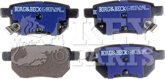 Key Parts KBP2070 - Тормозные колодки, дисковые, комплект www.autospares.lv