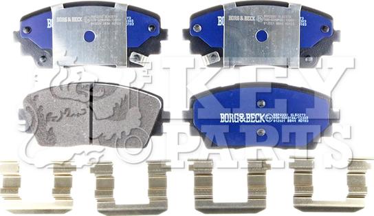 Key Parts KBP2332 - Тормозные колодки, дисковые, комплект www.autospares.lv