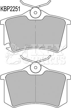 Key Parts KBP2251 - Brake Pad Set, disc brake www.autospares.lv