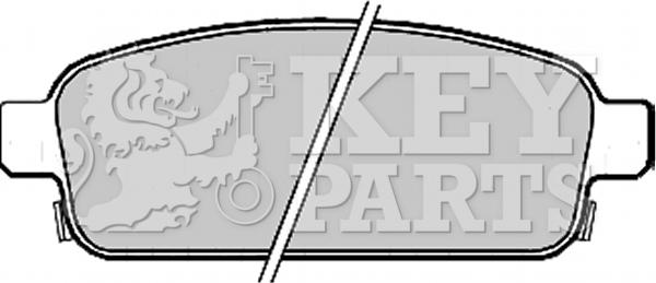 Key Parts KBP2214 - Тормозные колодки, дисковые, комплект www.autospares.lv