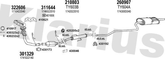 Klarius 900401E - Izplūdes gāzu sistēma www.autospares.lv