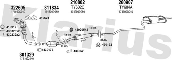 Klarius 900403E - Izplūdes gāzu sistēma www.autospares.lv