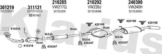 Klarius 930326E - Izplūdes gāzu sistēma www.autospares.lv