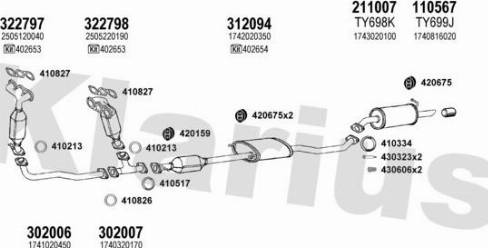 Klarius 560003E - Izplūdes gāzu sistēma www.autospares.lv