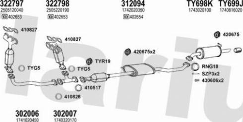 Klarius 560003U - Izplūdes gāzu sistēma www.autospares.lv