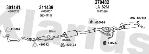 Klarius 510144E - Izplūdes gāzu sistēma www.autospares.lv