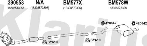 Klarius 620044U - Izplūdes gāzu sistēma www.autospares.lv