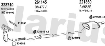 Klarius 620023E - Izplūdes gāzu sistēma www.autospares.lv