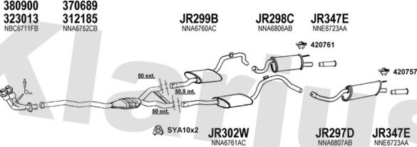 Klarius 080214U - Izplūdes gāzu sistēma www.autospares.lv