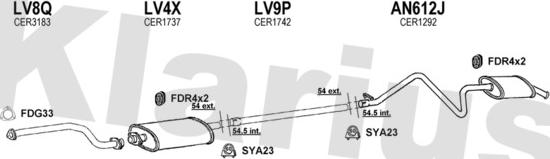 Klarius 160440U - Izplūdes gāzu sistēma www.autospares.lv